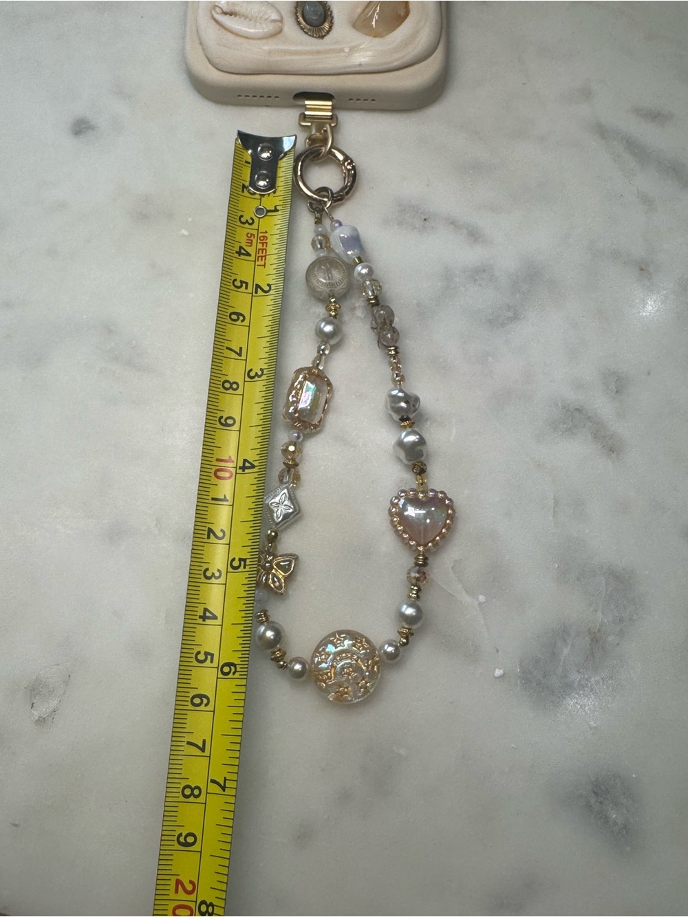 ✨🫧 Handmade Neutral Tone Bling Phone Wrist Strap Jewelry 🫧✨ - Picture 4 of 4